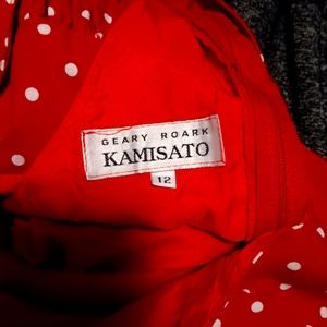 Red pick-a-dot dress